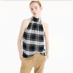 J. Crew Plaid Tartan Halter Top